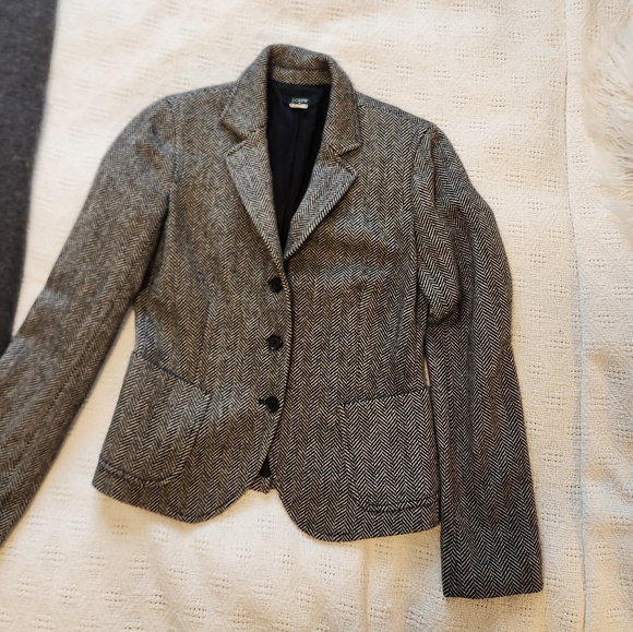J.Crew Herringbone Pattern Women's Blazer - Picture 4 of 5